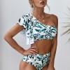 Bikini Terry s potiskom lista in volančki