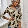 Bluza Brooklyn z dolgimi rokavi in leopardjim potiskom
