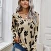 Bluza Brooklyn z dolgimi rokavi in leopardjim potiskom