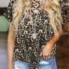 Bluza Sawyer z leopardjim potiskom in vozlom