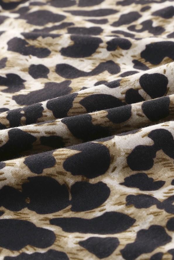 Bluza Sawyer z leopardjim potiskom in vozlom