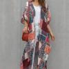 Bohemski kimono Catalina z geometrijskimi vzorci