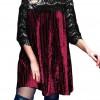Bordo rdeča mini obleka Isabel s čipkami