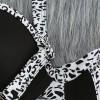 Črn bikini Niki z leopardjim motivom