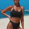 Črn dvodelen bikini komplet Madalyn