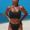 Črn dvodelen bikini komplet Madalyn