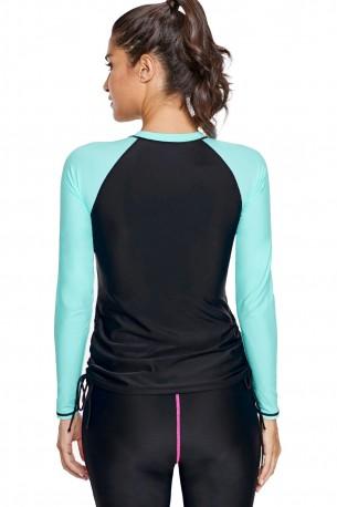 Črn rash guard Milani z dolgimi rokavi