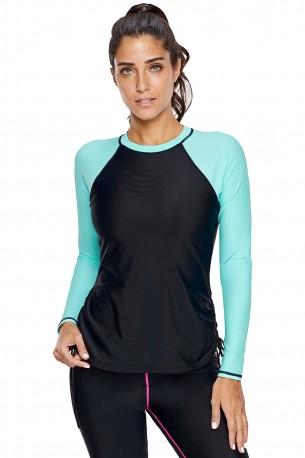 Črn rash guard Milani z dolgimi rokavi