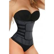 Črn steznik za treniranje ozkega pasu Demi