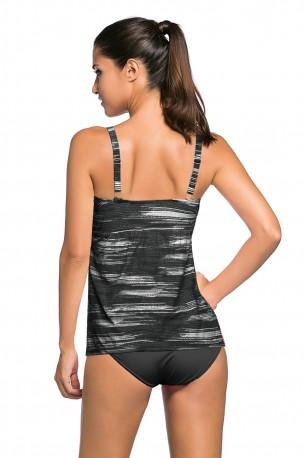 Črn tie dye tankini Kyla