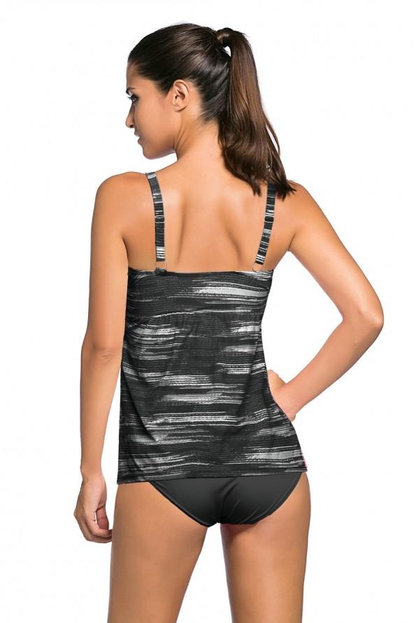 Črn tie dye tankini Kyla