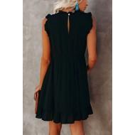 Črna babydoll obleka Katie z žepi