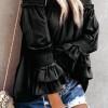 Črna bluza Lainey s carmen izrezom