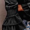 Črna bluza Lainey s carmen izrezom