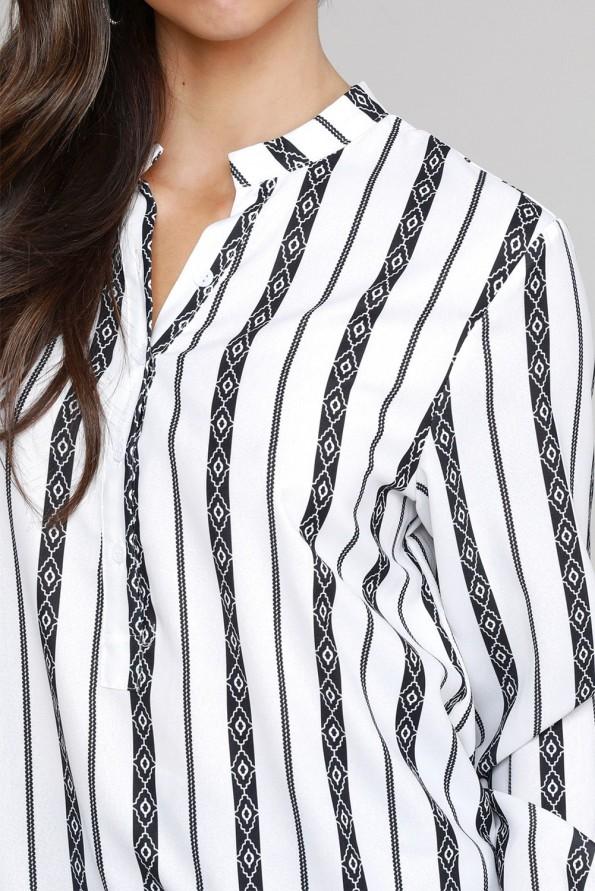 Črna bluza Marlee z V-izrezom
