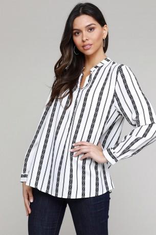 Črna bluza Marlee z V-izrezom