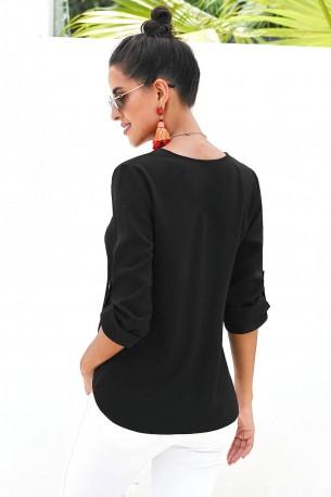 Črna elegantna bluza Dallas