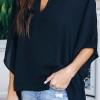 Črna kimono bluza Lauryn