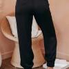 Črne jogger hlače Olive z žepi