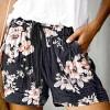 Črne kratke hlače Delilah s cvetličnim motivom