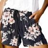 Črne kratke hlače Delilah s cvetličnim motivom