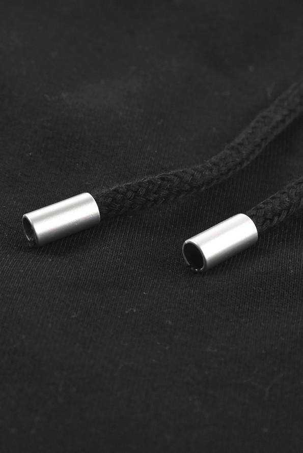 Črne kratke hlače z zavihanim robom Aubree