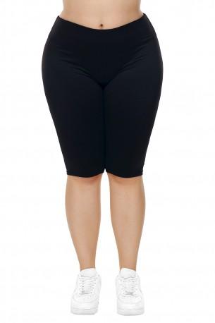 Črne kratke športne leggins Dallas za močnejše