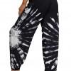 Črne tie dye ohlapne harem hlače Nicole