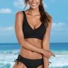 Črni amostojni bikini komplet z vrvicami Maya