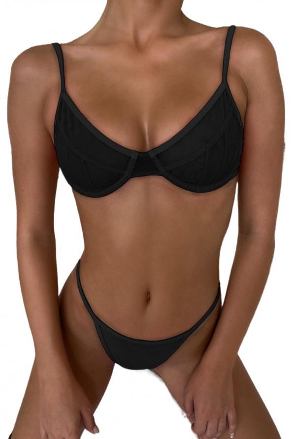 Črni komplet spodnjega perila Rebeca