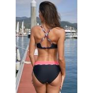 Črno roza push up bikini Olivia