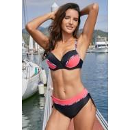 Črno roza push up bikini Olivia