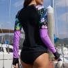 Cvetlični športni top rash guard za kopanje Arielle z dolgimi rokavi