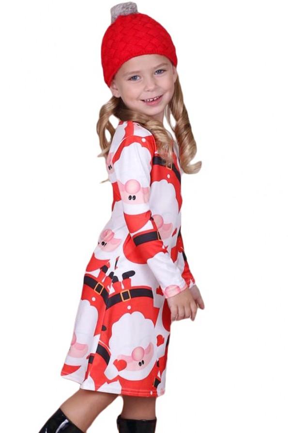 Dekliška obleka Willa s potiskom božička