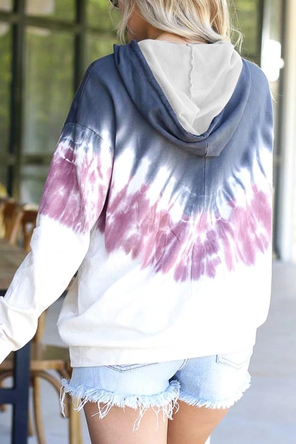 Demi tie dye pulover s kapuco Zoey