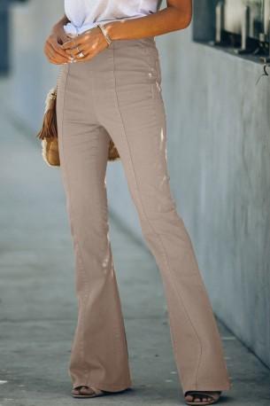 Denim hlače Hana z visokim pasom in na zvon