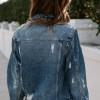 Denim jeans jakna z gumbi Erin