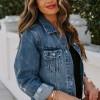 Denim jeans jakna z gumbi Erin