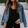 Denim jeans jakna z gumbi Erin