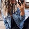 Denim jeans jakna z gumbi Erin