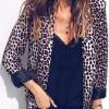 Dolga odprta blazer obleka Kalani z leopardjim motivom