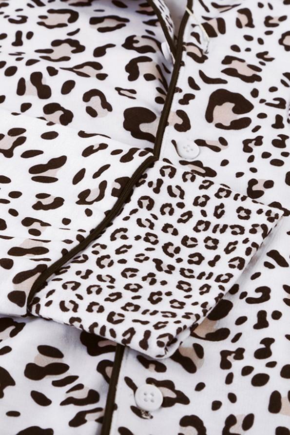 Dvodelen pižama komplet Clare z leopardjim motivom