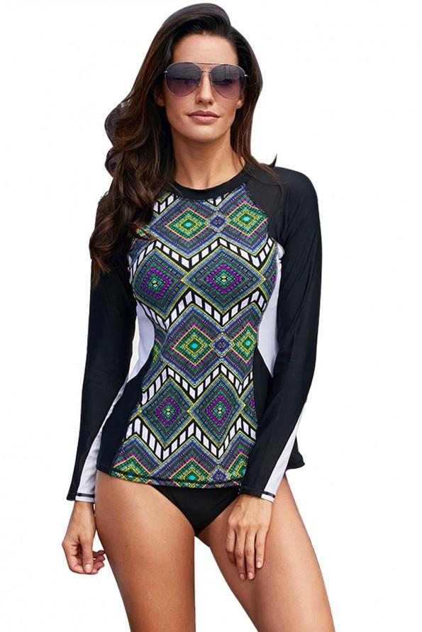 Edinstven tankini top Alayah s potiskom