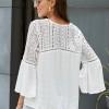 Elegantna bela bluza Annalise s čipkami