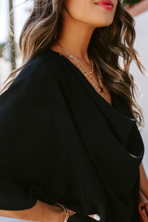Elegantna črna bluza Kendell