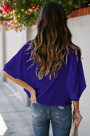 Elegantna modra bluza Miriam