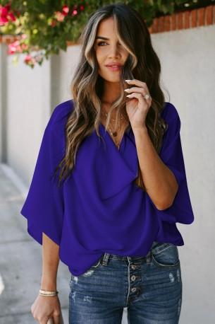 Elegantna modra bluza Miriam