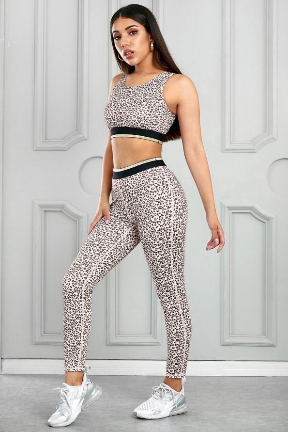 Joga komplet Blakely s leopardjim potiskom