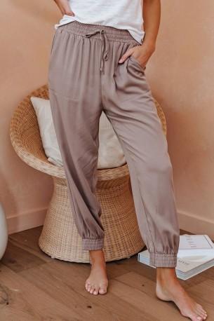 Kaki jogger hlače River z žepi