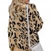 Kaki pulover Collins z leopardjim motivom